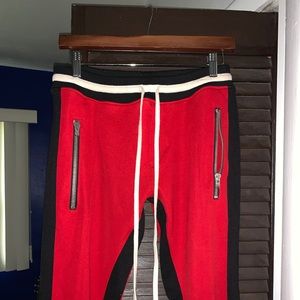 FEAR OF GOD Double Stripe Track Pants Red